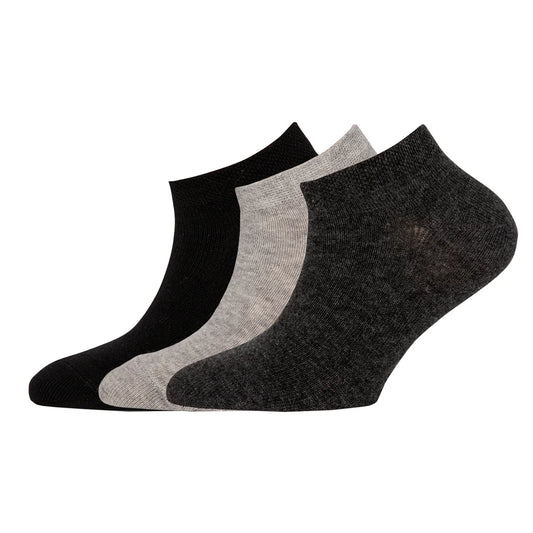 Sneaker 3-Pack Uni Schwarz/Grau/Antrazit Ewers