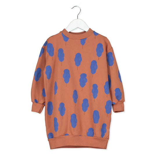 Long Sweatdress Trees Hazelnut Lötiekids