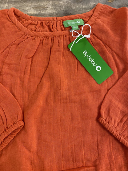 Erin Blouse Red Orange Red Lily Balou