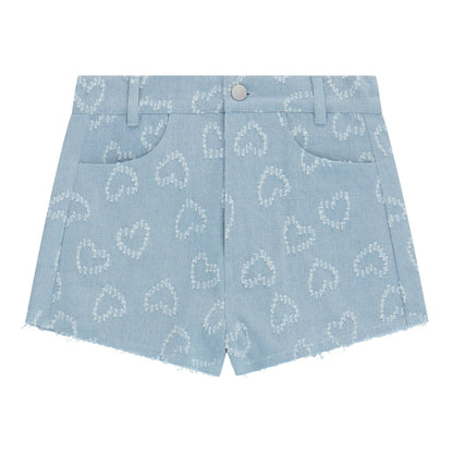 Denim Short Hearts Cos I Said So