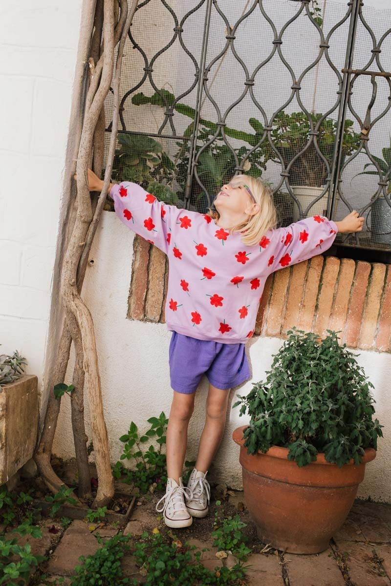 Sweatshirt Poppies Allover Verbena Lötiekids