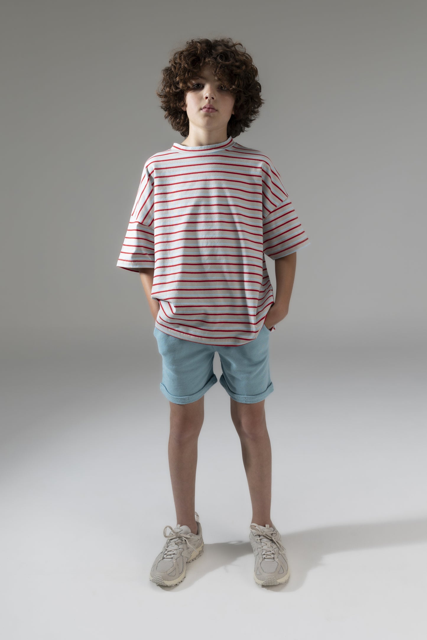 Boxy T-Shirt Cherry Stripe Mingo