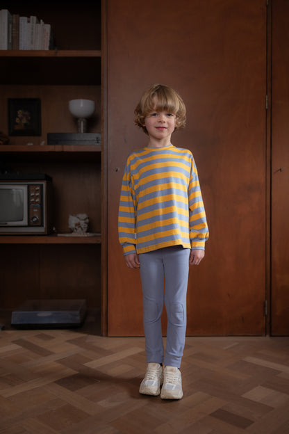 Longsleeve Greyish Blue Stripes Mingo