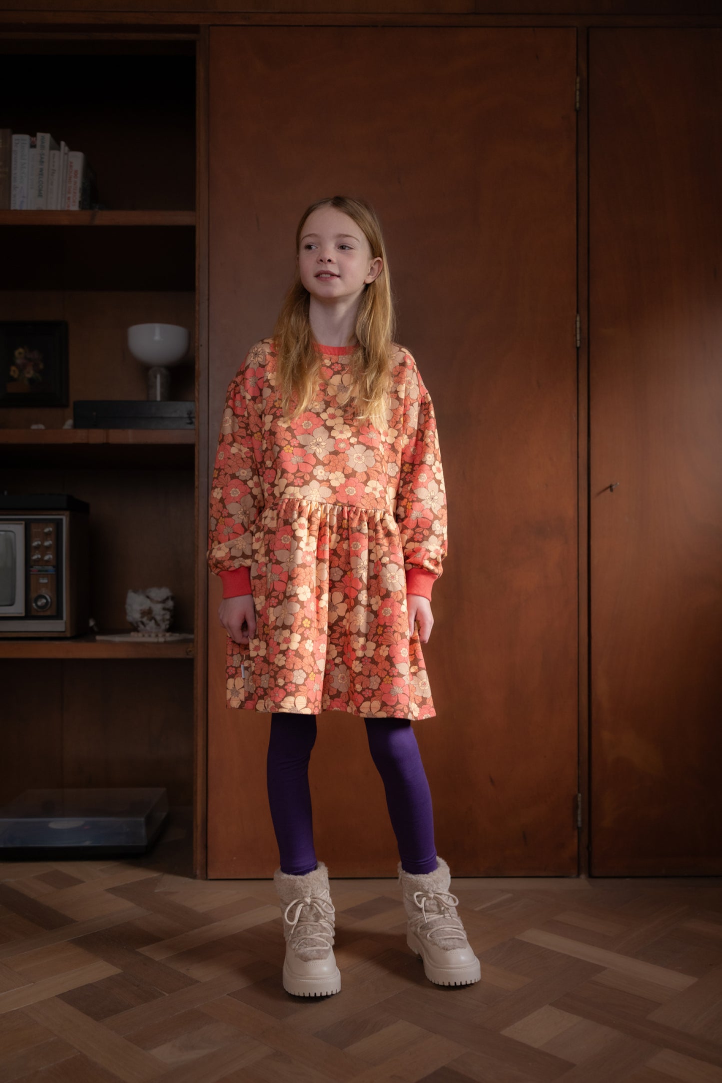 Dress Flowerpower Peach Mingo