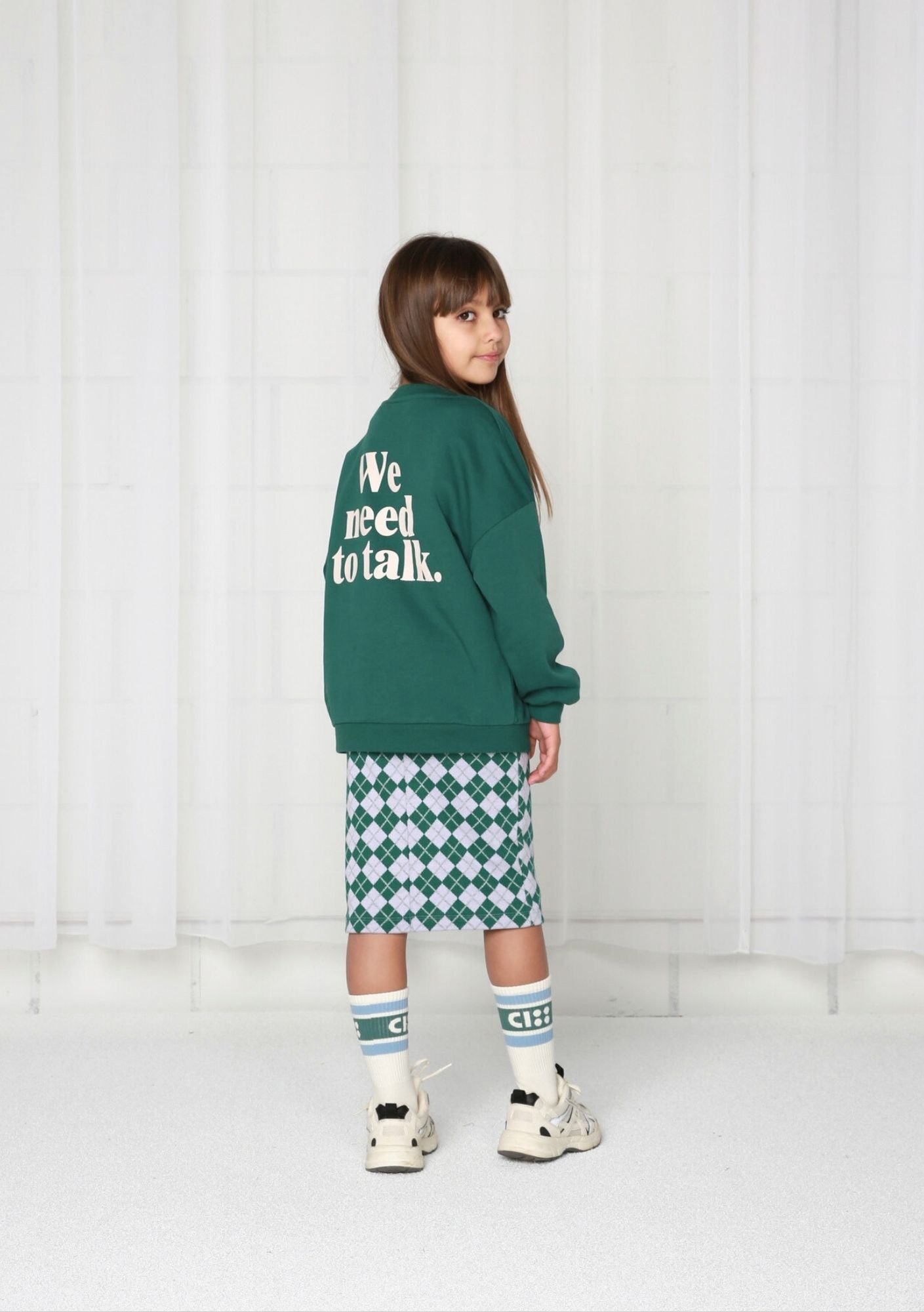 Skirt Knit Argyle Cos I Said So