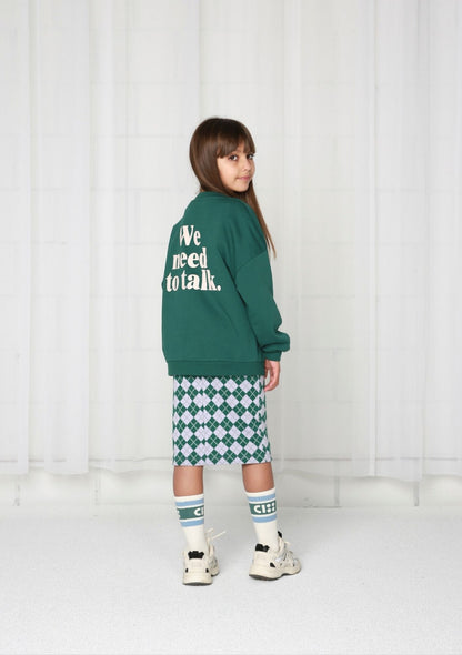 Skirt Knit Argyle Cos I Said So