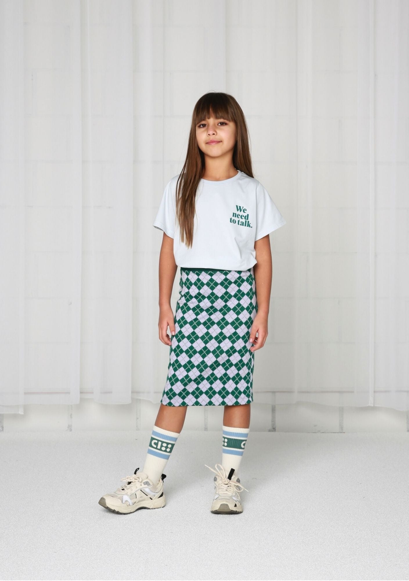 Skirt Knit Argyle Cos I Said So