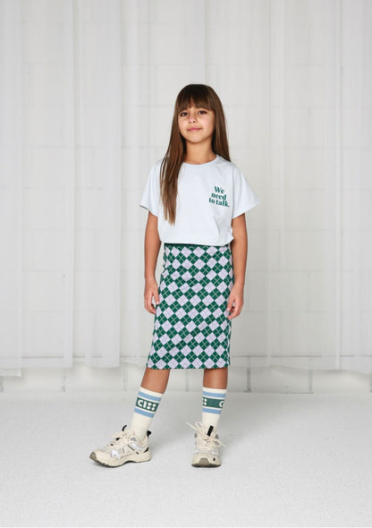 Skirt Knit Argyle Cos I Said So