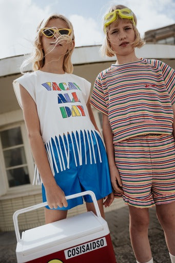 Striped Terry Ruffle Short Cos I Said So