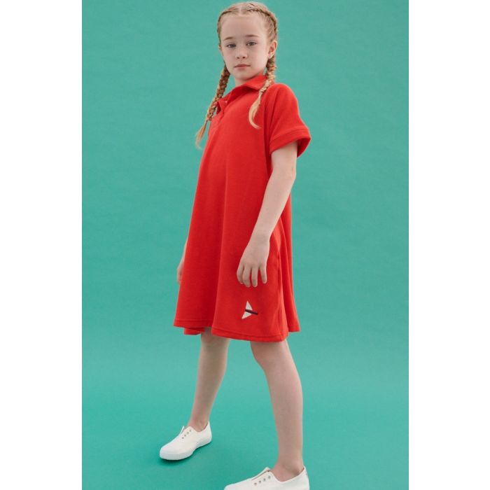 Frida Polo Dress Poppy Red Lily Balou